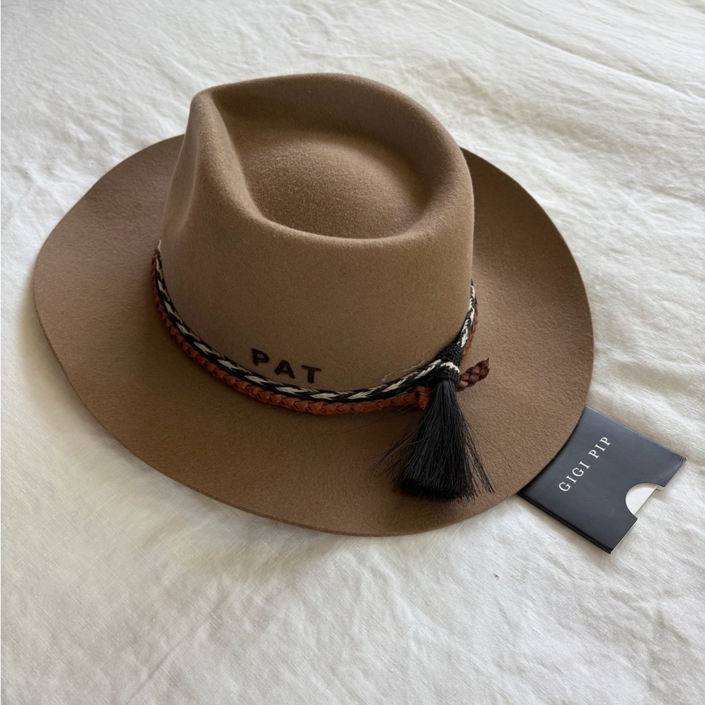 GIGI PIP Tan Fedora with Braided Band